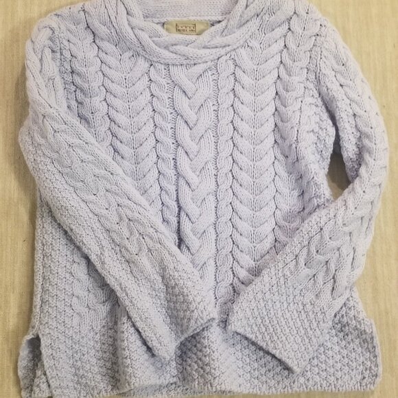 Light Blue Cable Knit Sweater - Picture 2 of 7